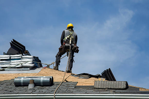 Professional Gutter Installation technician working in Landisburg, PA